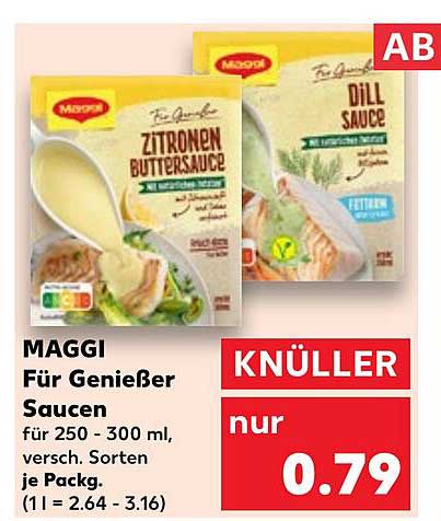 MAGGI Für Genießer Saucen für 250 - 300 ml, verschiedene Sorten