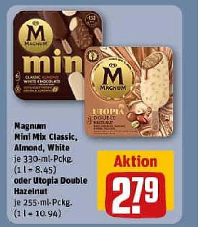 Magnum Mini Mix Classic, Almond, White oder Utopia Double Hazelnut