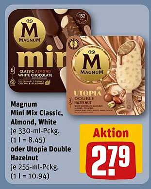 Magnum Mini Mix Classic, Almond, White oder Utopia Double Hazelnut