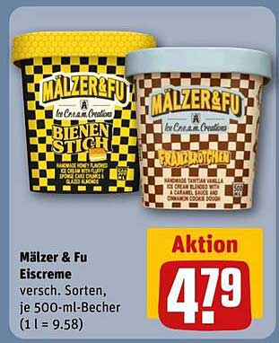 Mälzer & Fu Eiscreme, verschiedene Sorten, je 500-ml-Becher