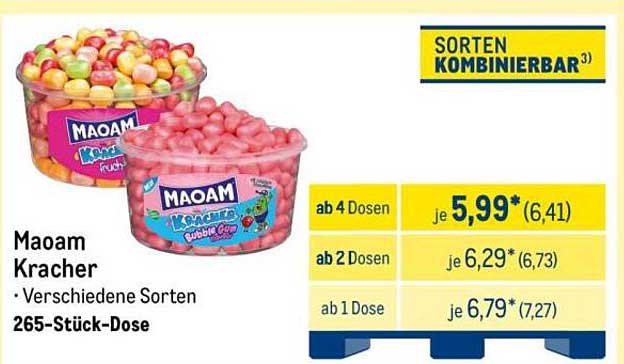 Maoam Kracher – Verschiedene Sorten, 265-Stück-Dose