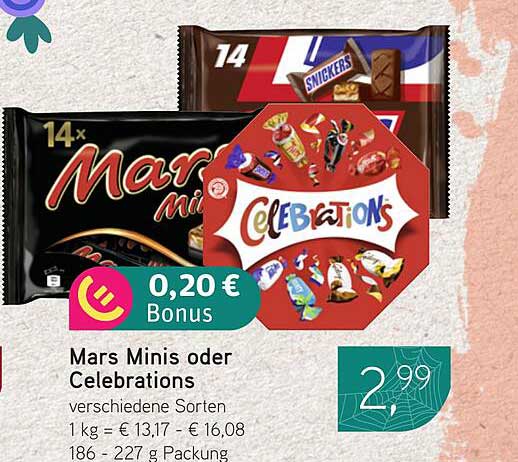 Mars Minis oder Celebrations