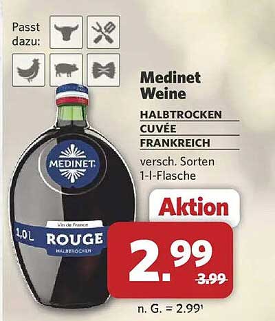 Medinet Weine Halbtrocken Cuvée 1-Liter-Flasche