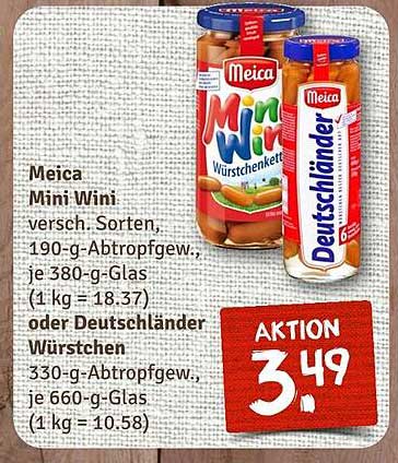 Meica Mini Wini oder Deutschländer Würstchen
