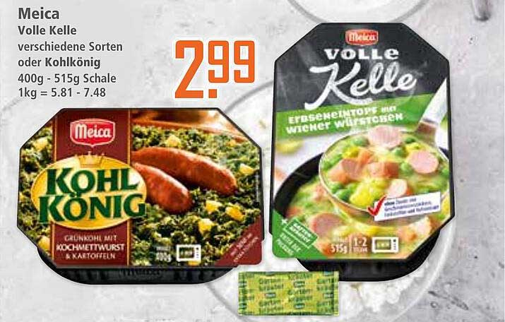 Meica Volle Kelle verschiedene Sorten oder Kohlkönig 400g - 515g für 2,99