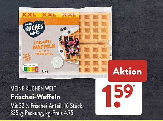 Meine Kuchen Welt Frischei-Waffeln 335 g, 16 Stück
