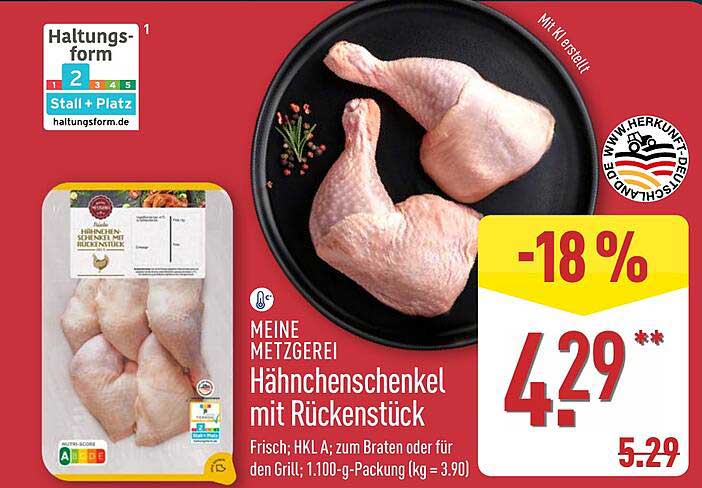 Meine Metzgerei Hähnchenschenkel mit Rückenstück
