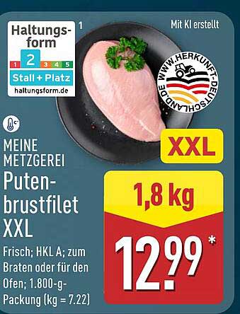 Meine Metzgerei Putenbrustfilet XXL