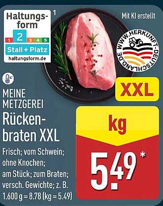 Meine Metzgerei Rückenbraten XXL