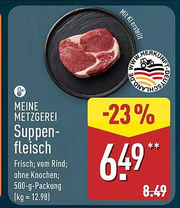 MEINE METZGEREI Suppenfleisch 500-g-Packung
