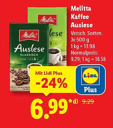 Melitta Kaffee Auslese