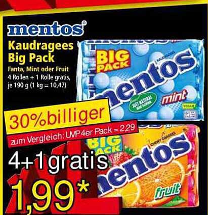 Mentos Kaudrägees Big Pack – Fanta, Mint oder Fruit
