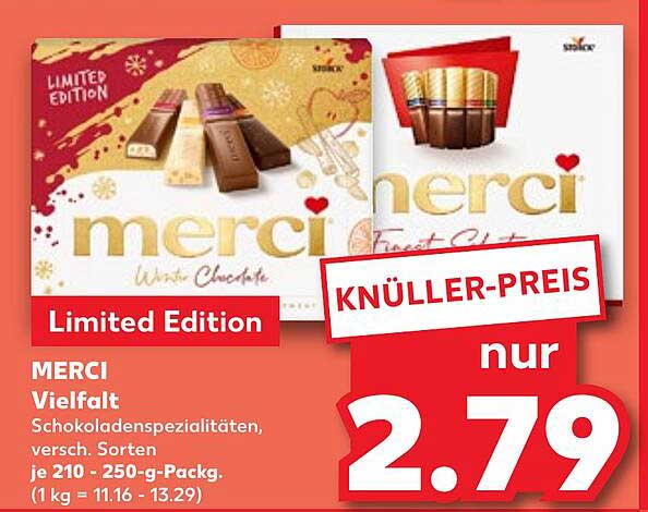 MERCI Vielfalt Schokoladenspezialitäten, verschiedene Sorten - Limited Edition