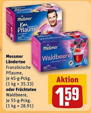 Messmer Ländertees - Französische Pflaume oder Früchte-Tee Waldbeere