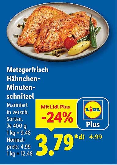 Metzgerfrisch Hähnchen-Minuten-Schnitzel