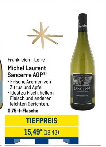 Michel Laurent Sancerre AOP – 0,75 l Flasche