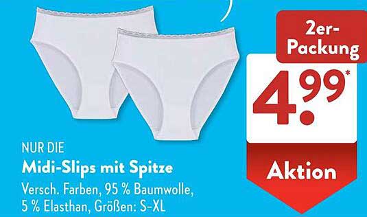 Midi-Slips mit Spitze - 2er-Packung