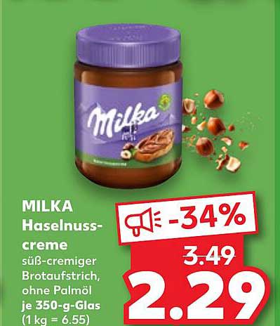 MILKA Haselnusscreme 350-g-Glas