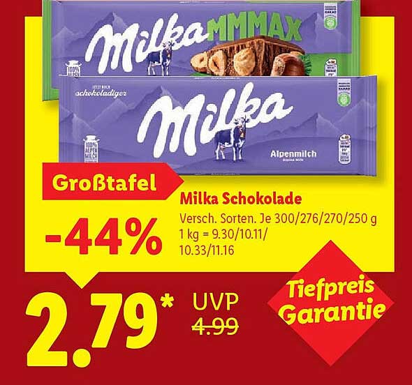 Milka Schokolade Großtafel -44%