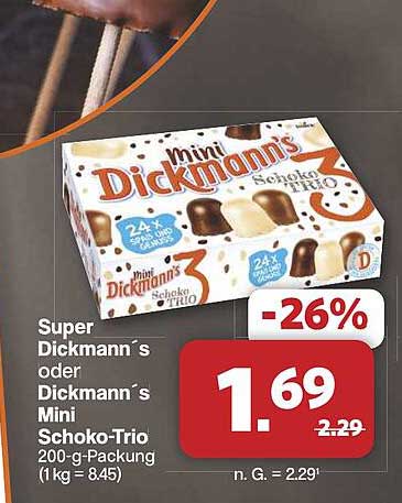 Mini Dickmann's Schoko-Trio 200-g-Packung