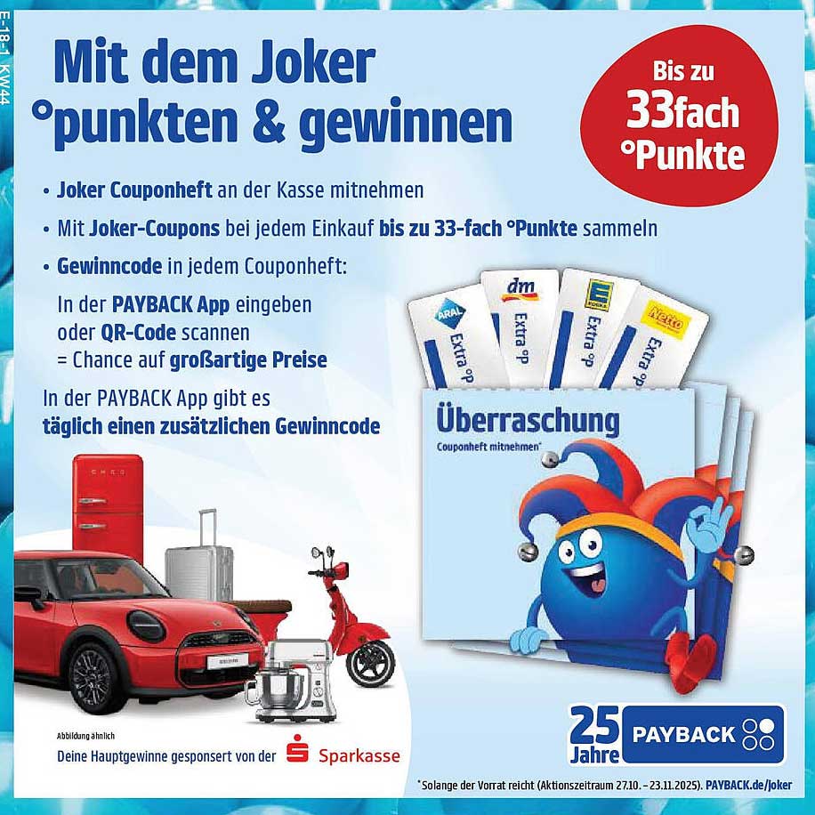 Mit dem Joker Punkten & Gewinnen - Bis zu 33-fach Punkte