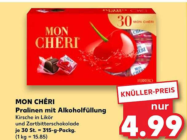 MON CHÉRI Pralinen mit Alkoholfüllung