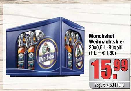 Mönchshof Weihnachtsbier 20x0,5-L-Bügelfl.