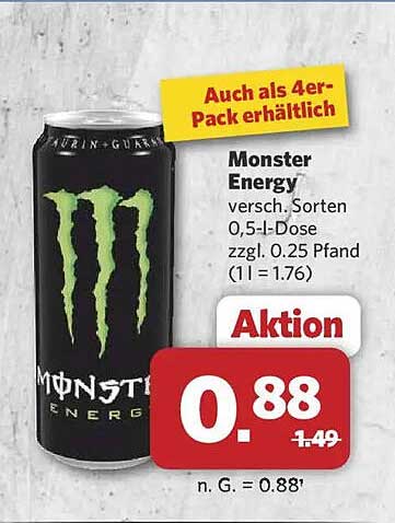Monster Energy - 0,5-L-Dose verschiedenste Sorten
