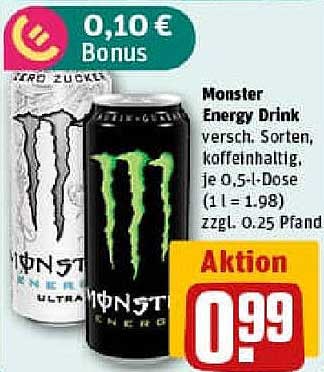 Monster Energy Drink - verschiedene Sorten