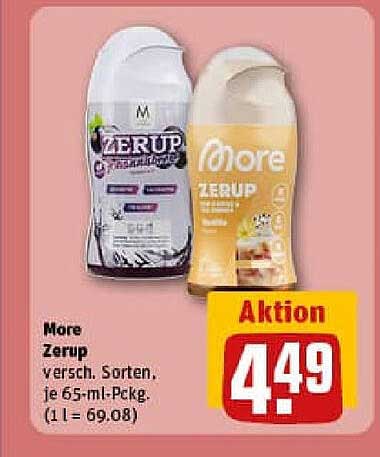 More Zerup, verschiedene Sorten, je 65-ml-Packung