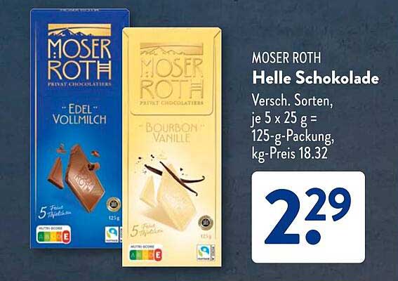 MOSER ROTH Helle Schokolade
