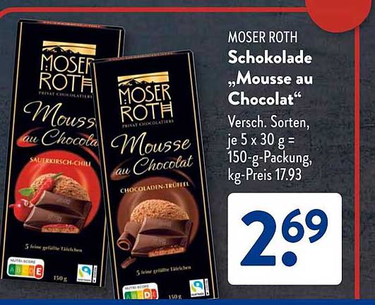 MOSER ROTH Schokolade „Mousse au Chocolat“