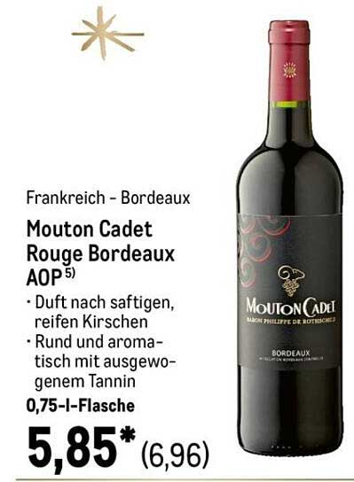 Mouton Cadet Rouge Bordeaux AOP