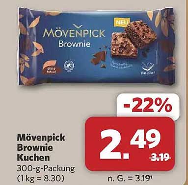 Mövenpick Brownie Kuchen 300-g-Packung