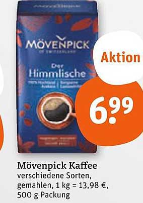 Mövenpick Kaffee – Der Himmlische, verschiedene Sorten, gemahlen, 500 g