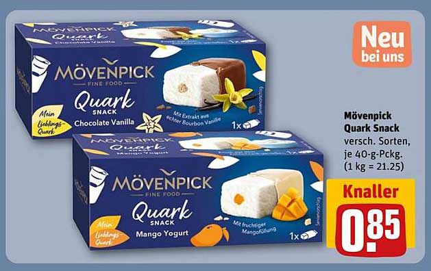 Mövenpick Quark Snack - Verschiedene Sorten, je 40 g