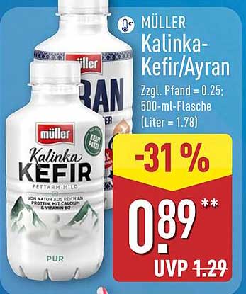 MÜLLER Kalinka-Kefir/Ayran 500-ml-Flasche