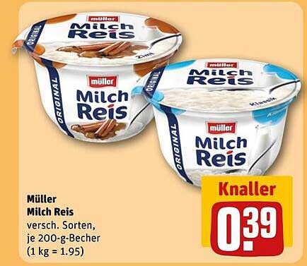Müller Milch Reis - Verschiedene Sorten, 200-g-Becher