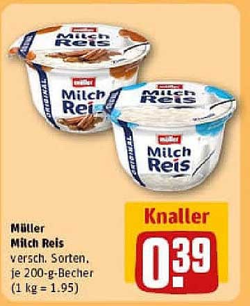 Müller Milch Reis - Verschiedene Sorten, je 200-g-Becher