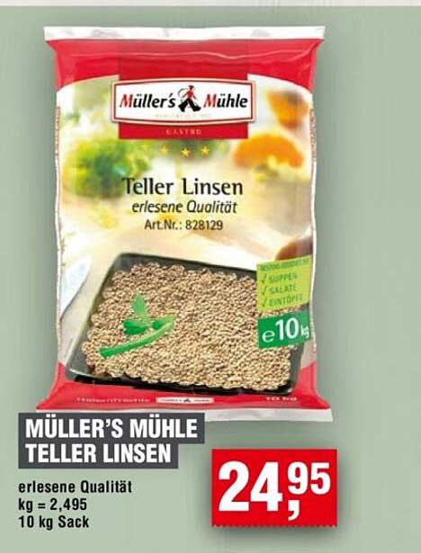 MÜLLER’S MÜHLE TELLER LINSEN 10 KG