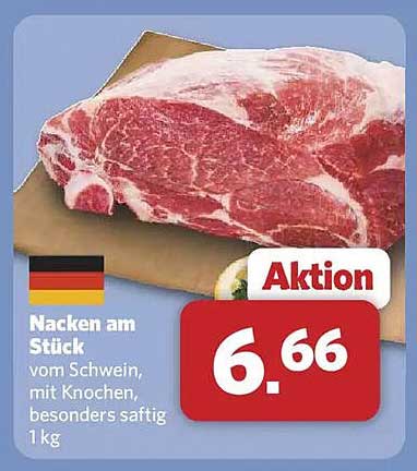 Nacken am Stück vom Schwein, mit Knochen, besonders saftig 1 kg