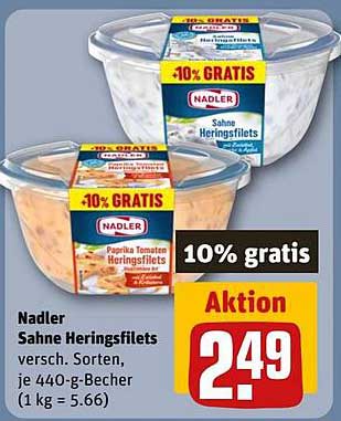 Nadler Sahne Heringsfilets - verschiedene Sorten
