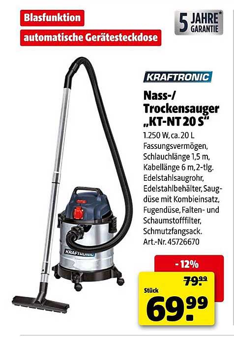 Nass-/Trockensauger „KT-NT 20 S“