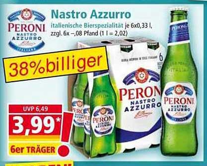 Nastro Azzurro – Italienische Bierspezialität im 6er Träger