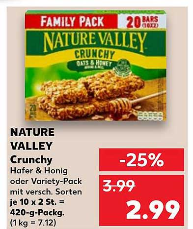 NATURE VALLEY Crunchy - Hafer & Honig oder Variety-Pack