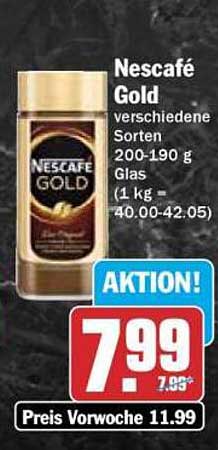 Nescafé Gold verschiedene Sorten 200-190 g Glas