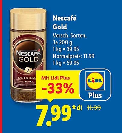 Nescafé Gold - Verschiedene Sorten 200 g