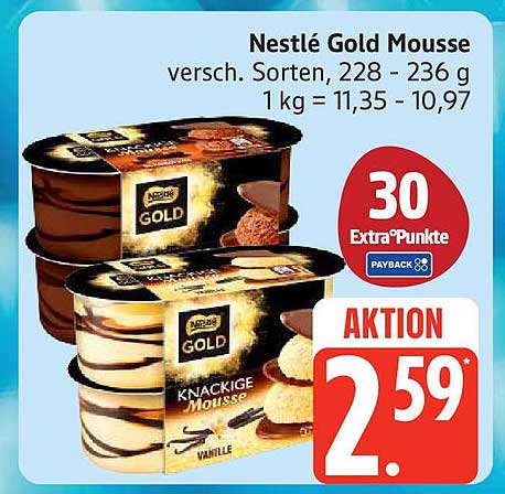 Nestlé Gold Mousse - Verschiedene Sorten für genussvolle Momente
