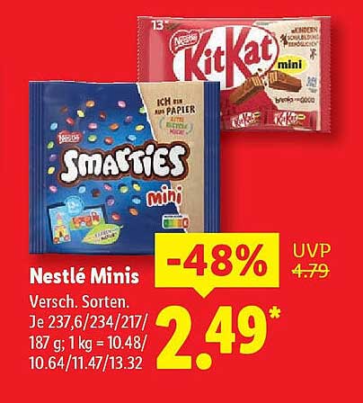 Nestlé Minis - Smarties mini und KitKat mini