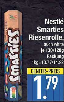 Nestlé Smarties Riesenrolle - auch white, 130g/120g Packung
